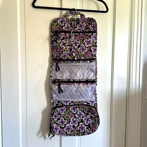 Vera Bradley hanging travel organizer in plum petals